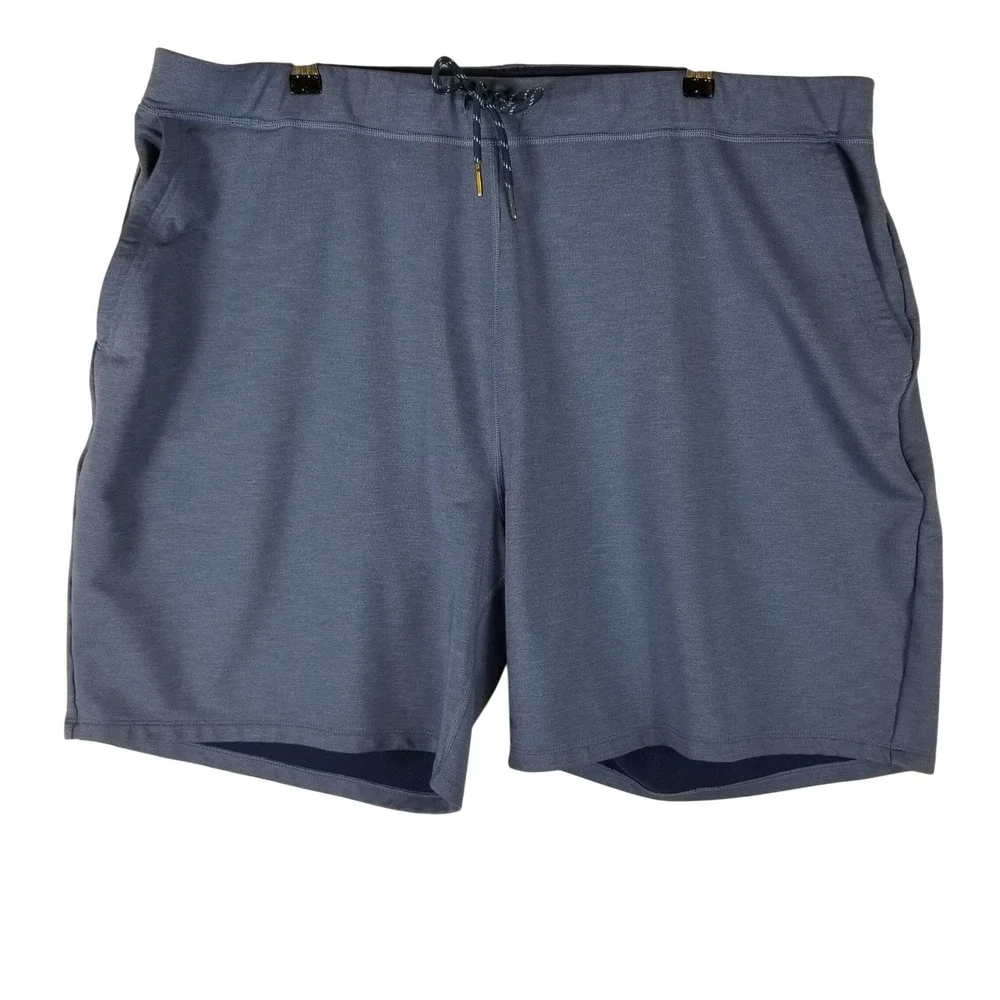 Vineyard Vines Knit Shorts Men 2X Tall Blue On-The-Go OTG Performance Drawstring